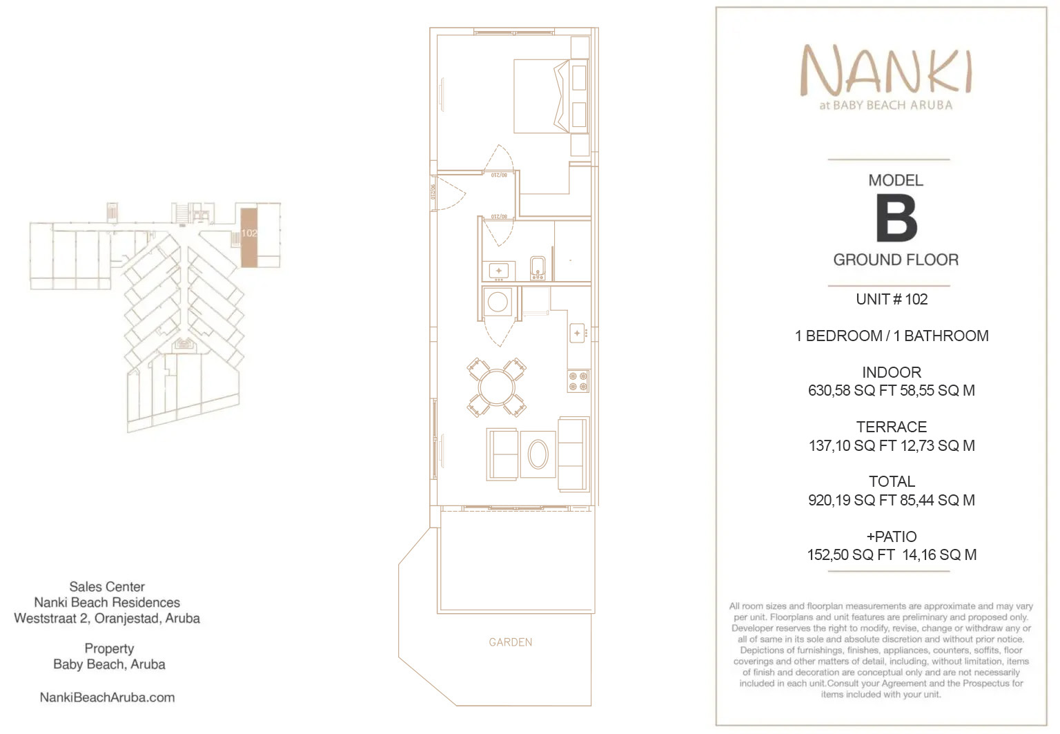 Nanki Condos — Floor Plan — Ground · Unit 102