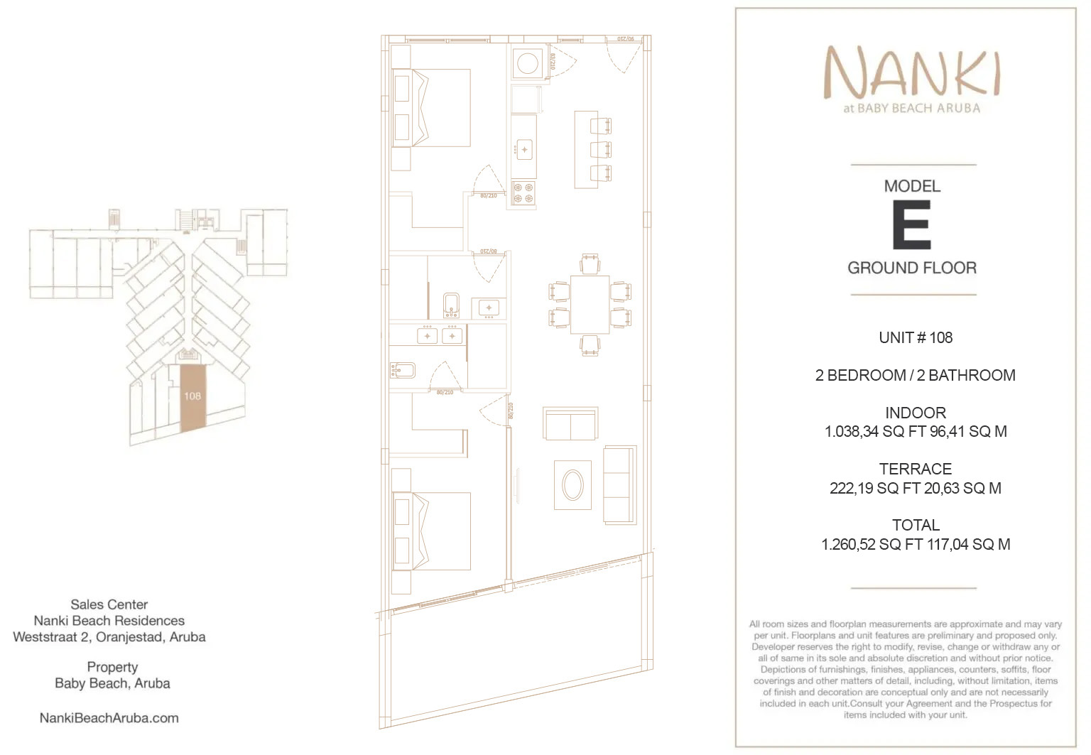 Nanki Condos — Floor Plan — Ground · Unit 108