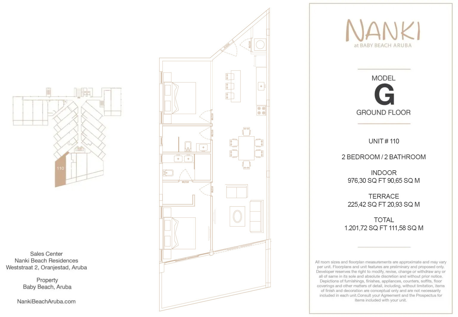 Nanki Condos — Floor Plan — Ground · Unit 110