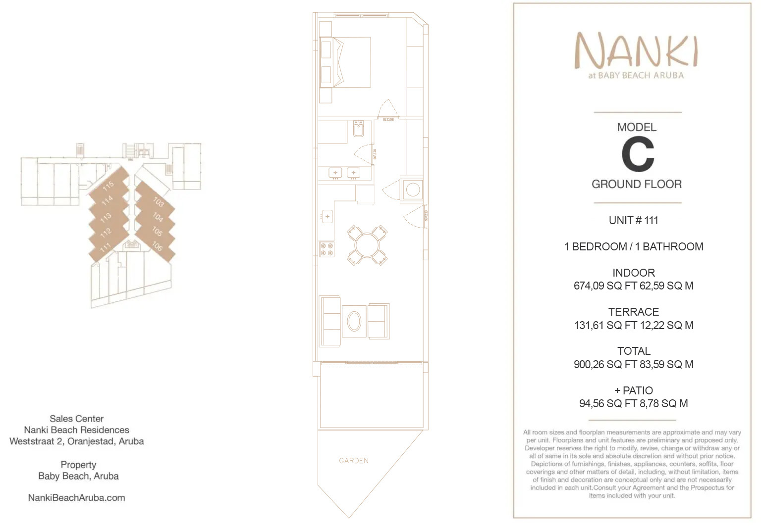 Nanki Condos — Floor Plan — Ground · Unit 111