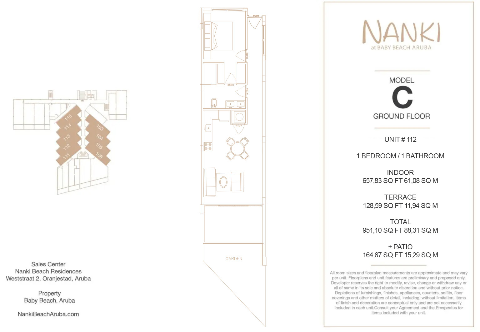 Nanki Condos — Floor Plan — Ground · Unit 112