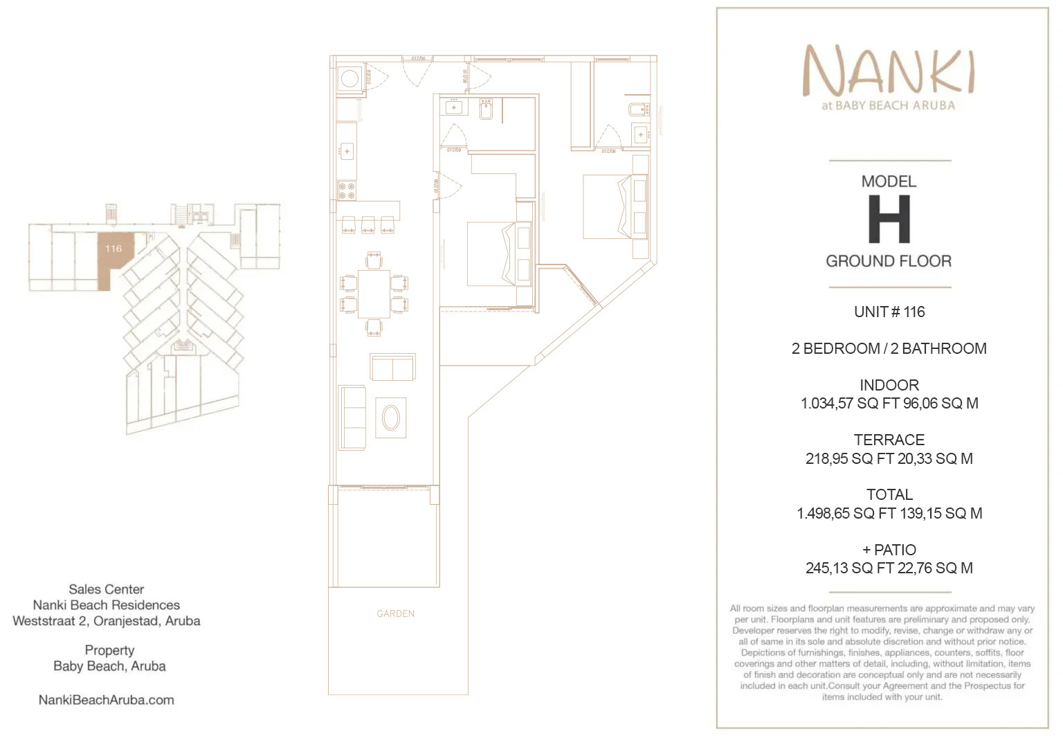 Nanki Condos — Floor Plan — Ground · Unit 116