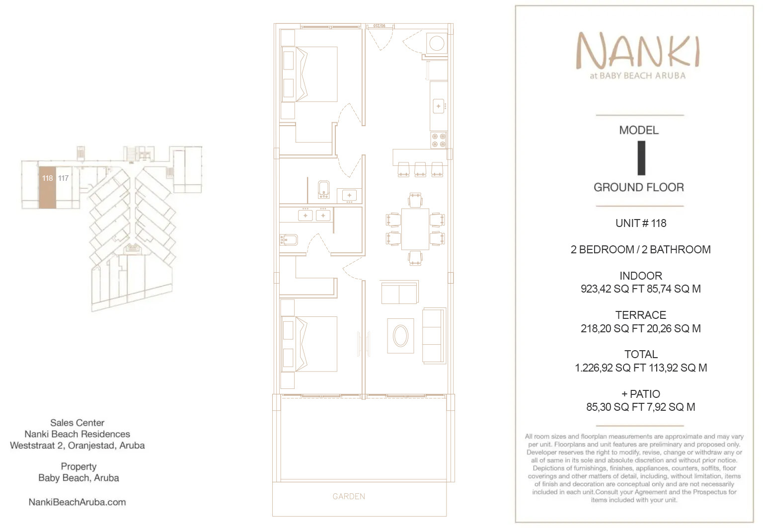 Nanki Condos — Floor Plan — Ground · Unit 118