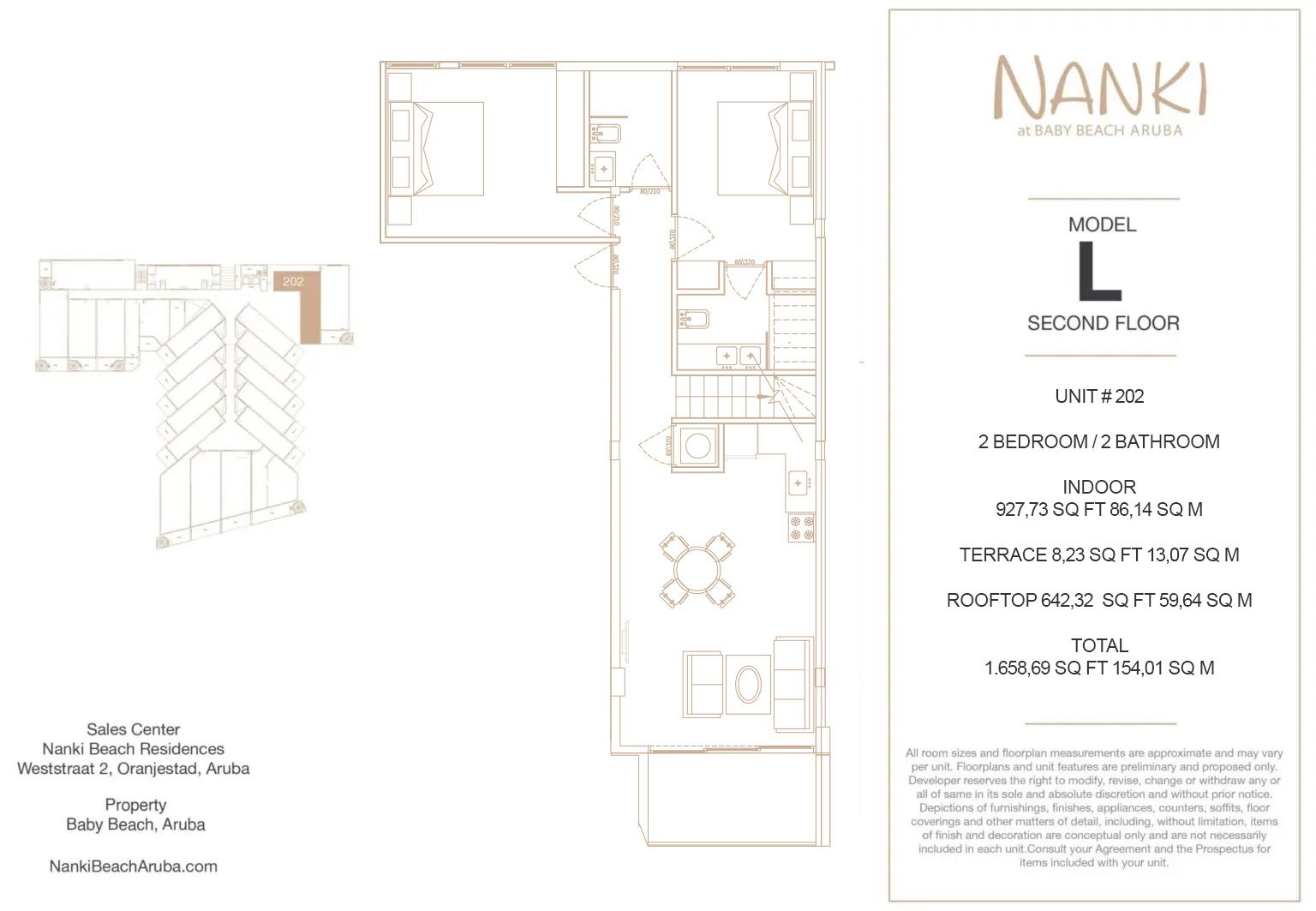 Nanki Condos — Floor Plan — Second · Unit 202