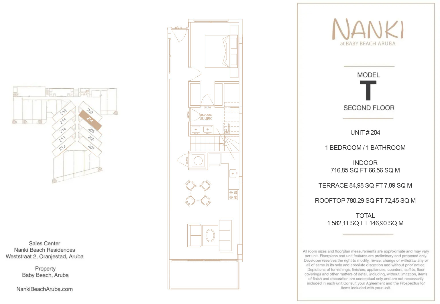 Nanki Condos — Floor Plan — Second · Unit 204