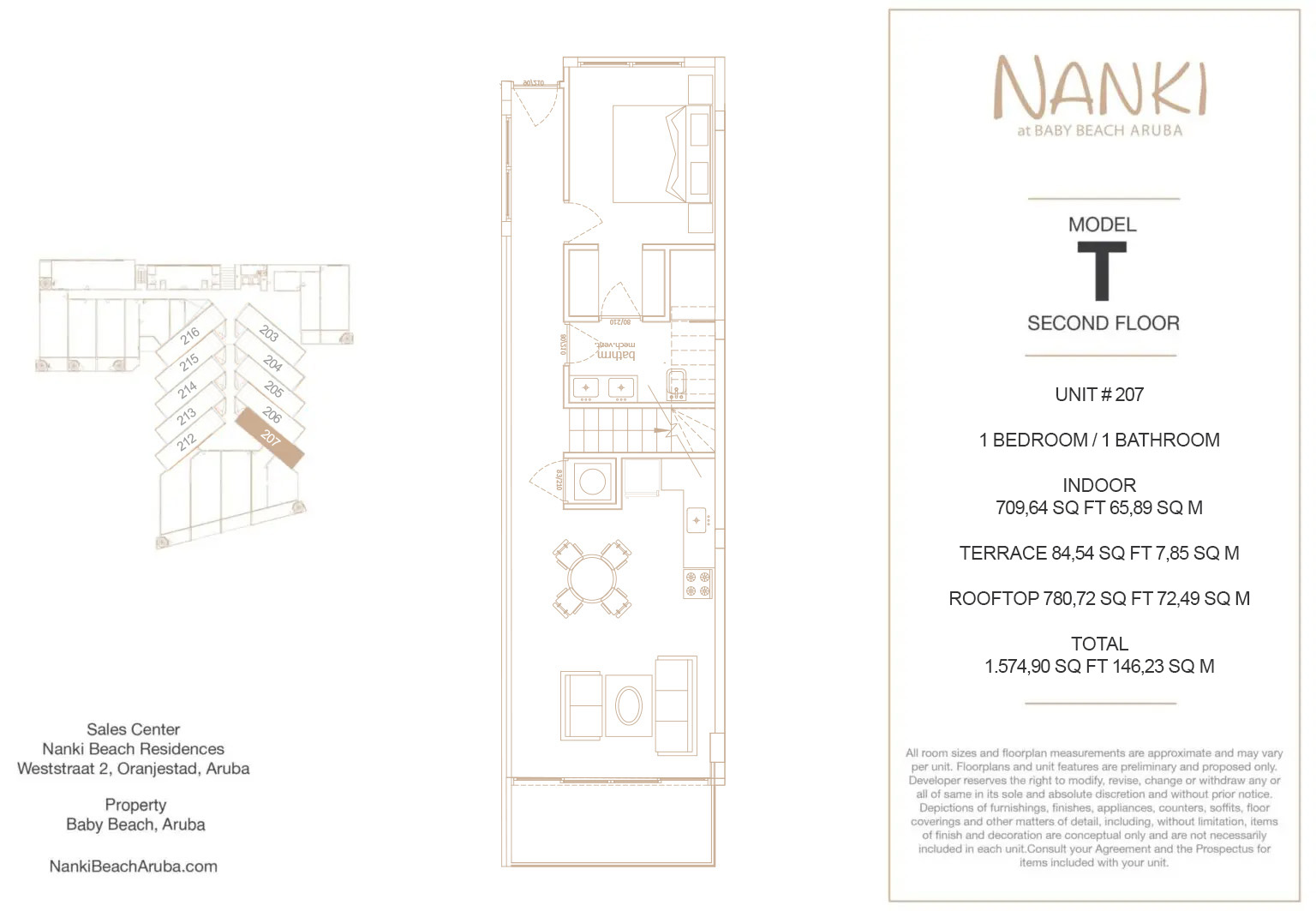 Nanki Condos — Floor Plan — Second · Unit 207