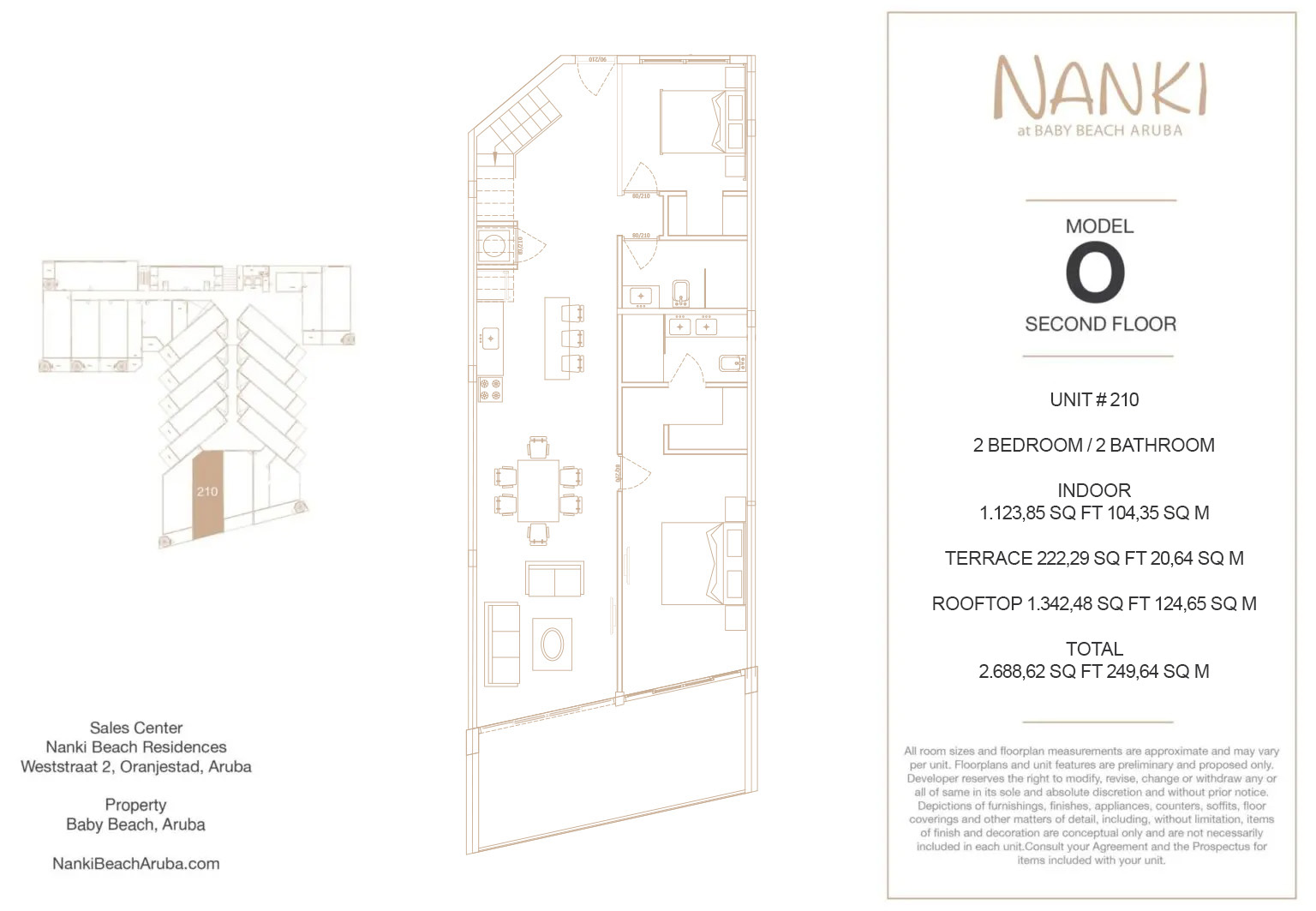 Nanki Condos — Floor Plan — Second · Unit 210