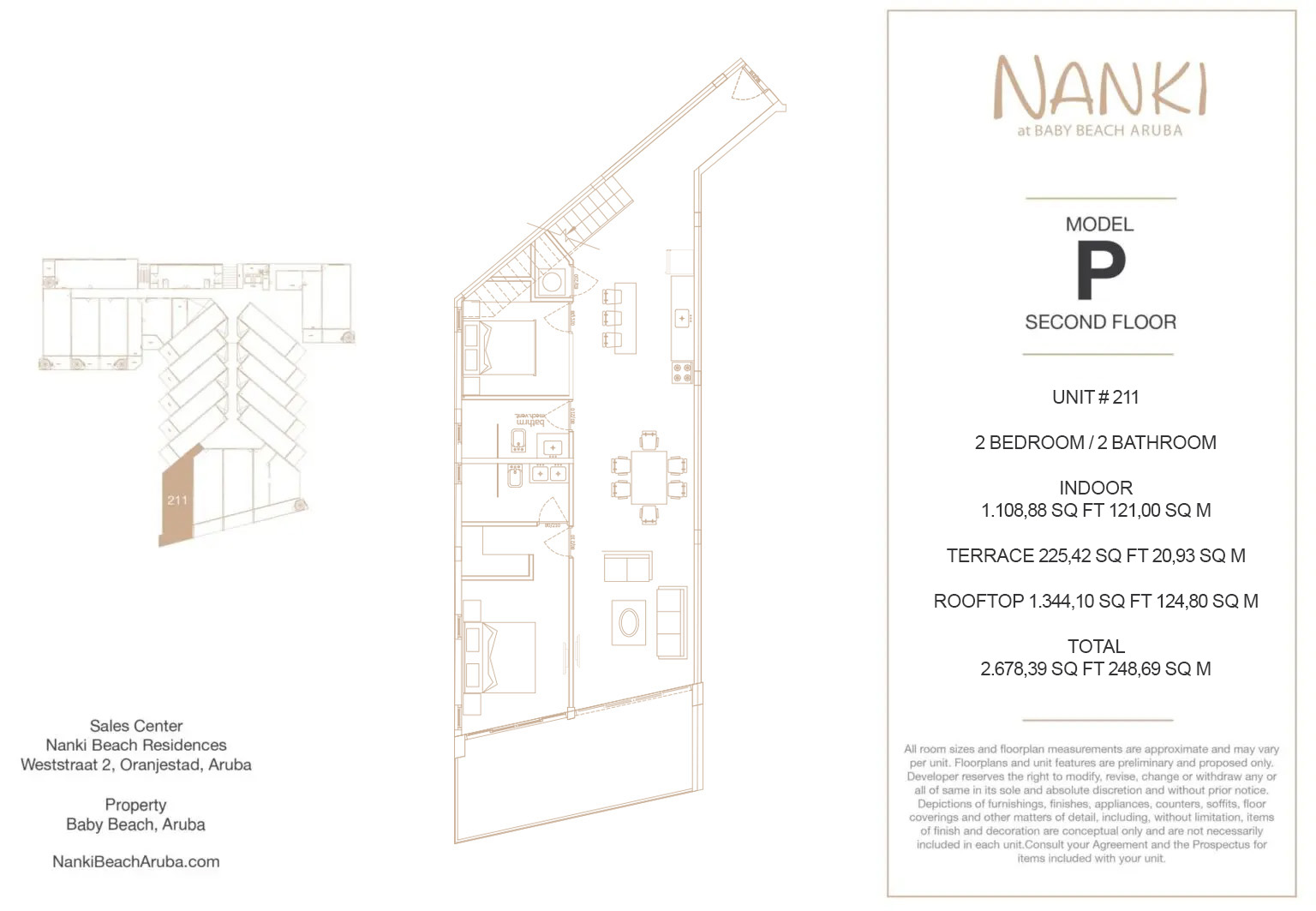 Nanki Condos — Floor Plan — Second · Unit 211