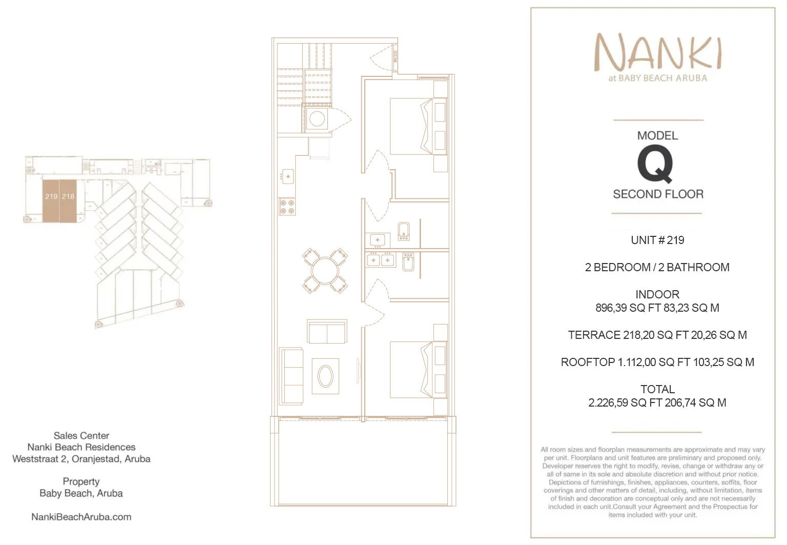 Nanki Condos — Floor Plan — Second · Unit 219