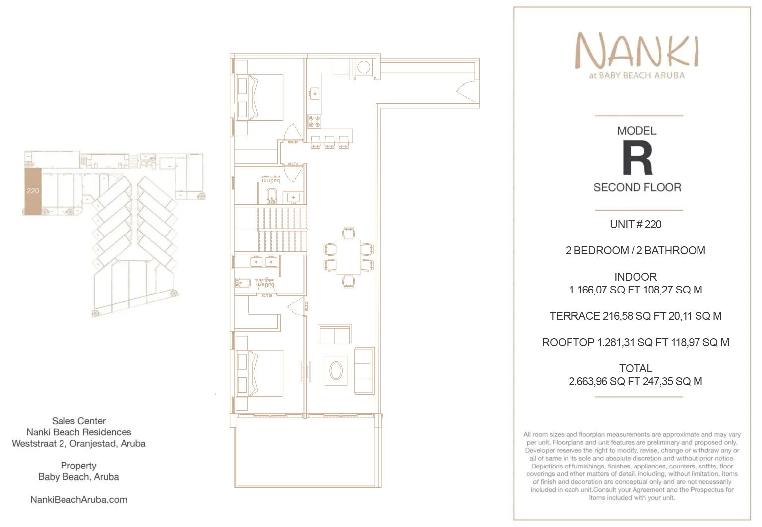 Nanki Condos — Floor Plan — Second · Unit 220