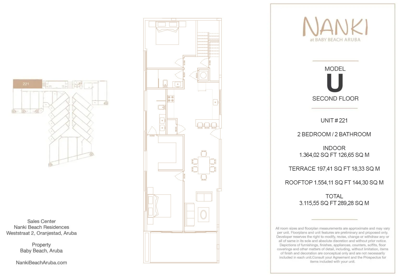 Nanki Condos — Floor Plan — Second · Unit 221