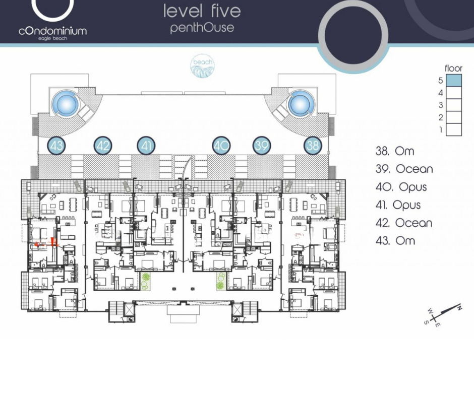 O Condominium — Floor Plan — Level Five (Penthouse)