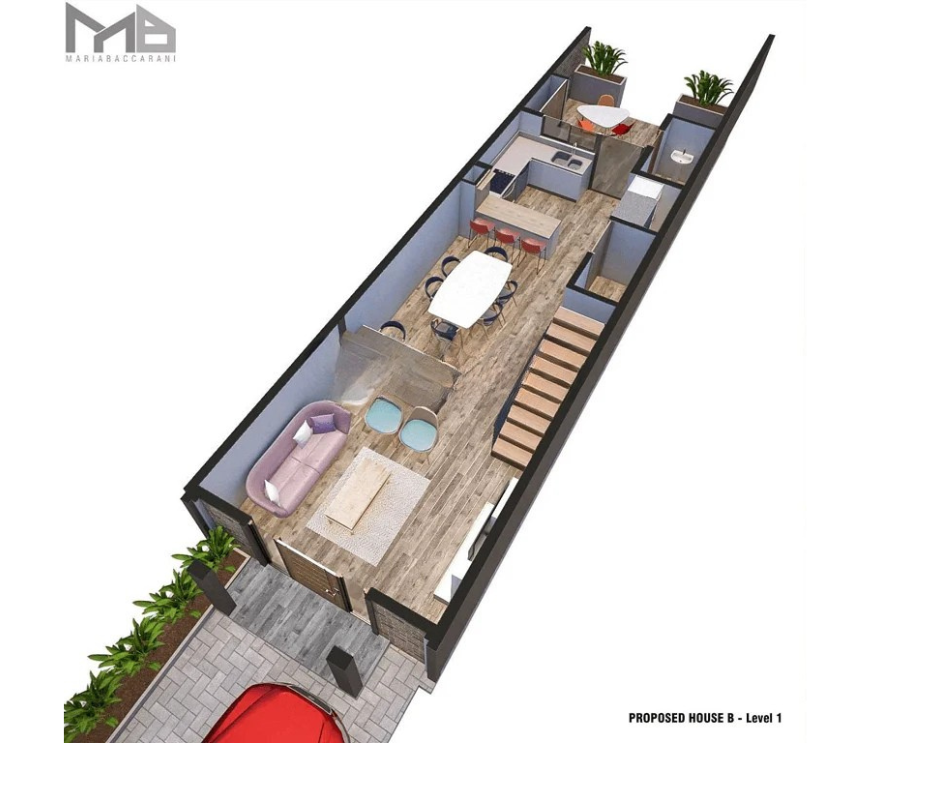 Porta al Sole — Floor Plan — Level One (Living)