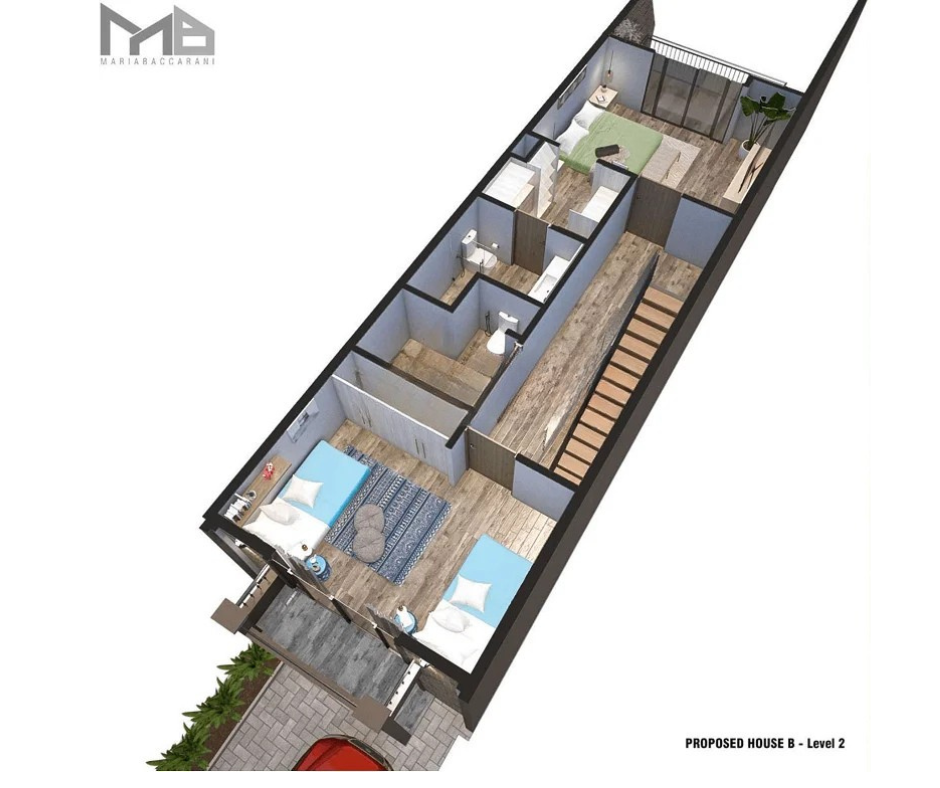 Porta al Sole — Floor Plan — Level Two (Bedrooms)