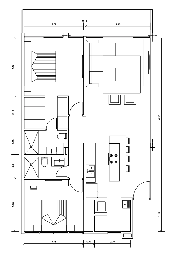 The Stork Club — Type BB · 2BR/2BA · 96 m² + 16 m² balcony · Floors 1–6