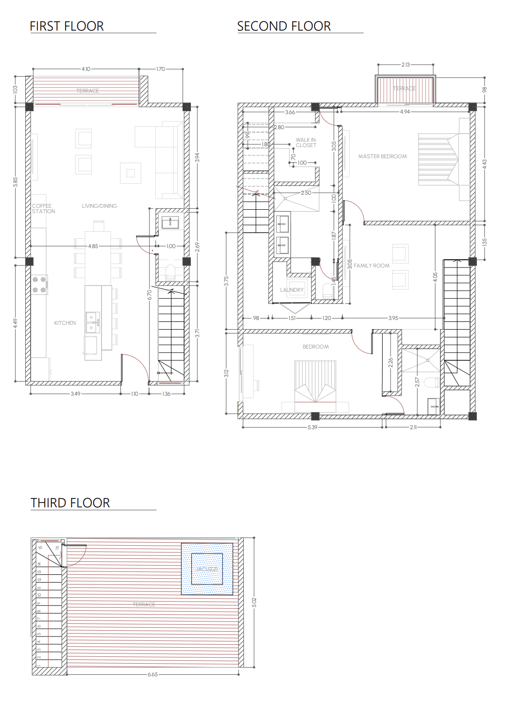 The Stork Club — Type Townhouse · 2BR/2.5BA · 139 m² + 36 m² · 3 levels